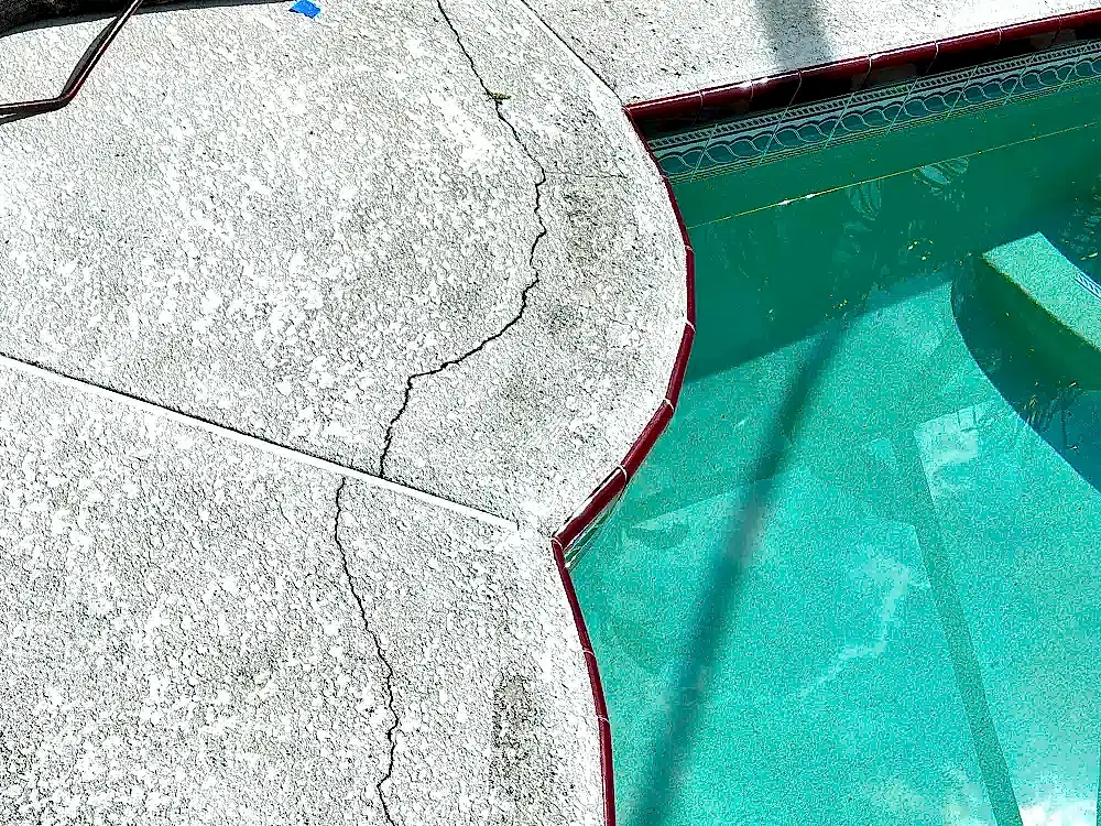 Concrete Lifting - Cracked Pool Deck Micropile Structural Support