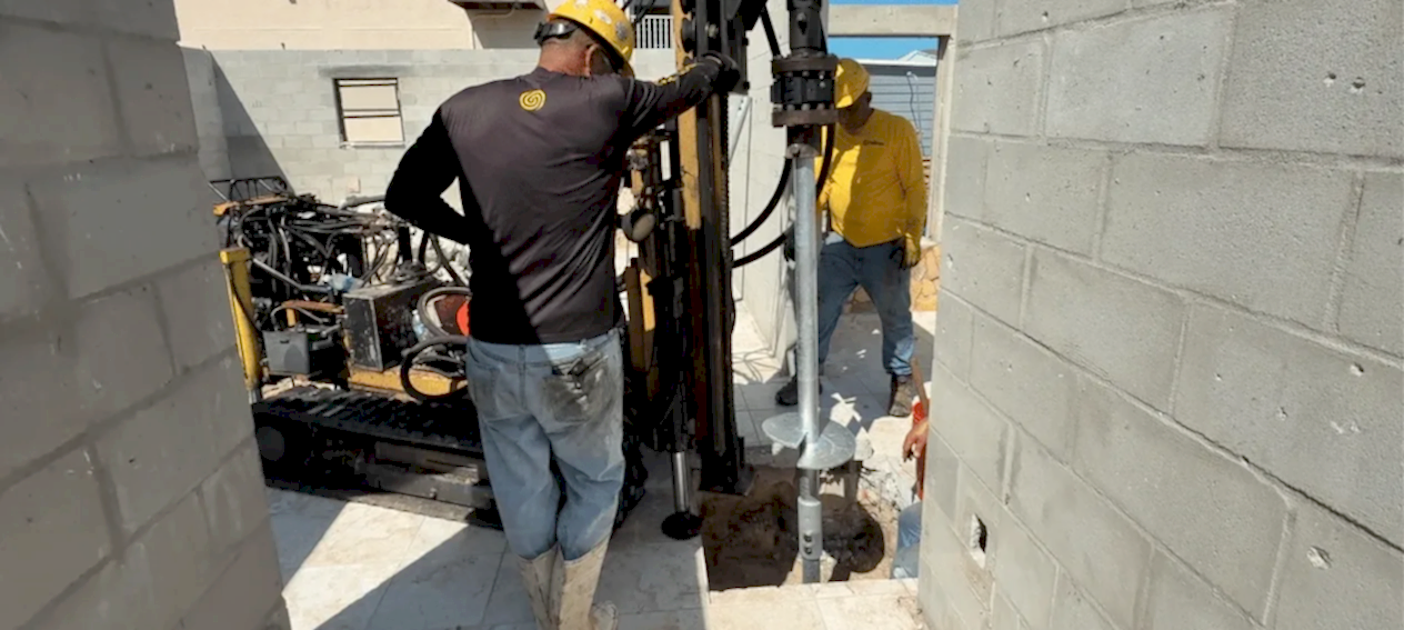 Helical Piers - Minimally Invasive soil stabilization for foundation repairs