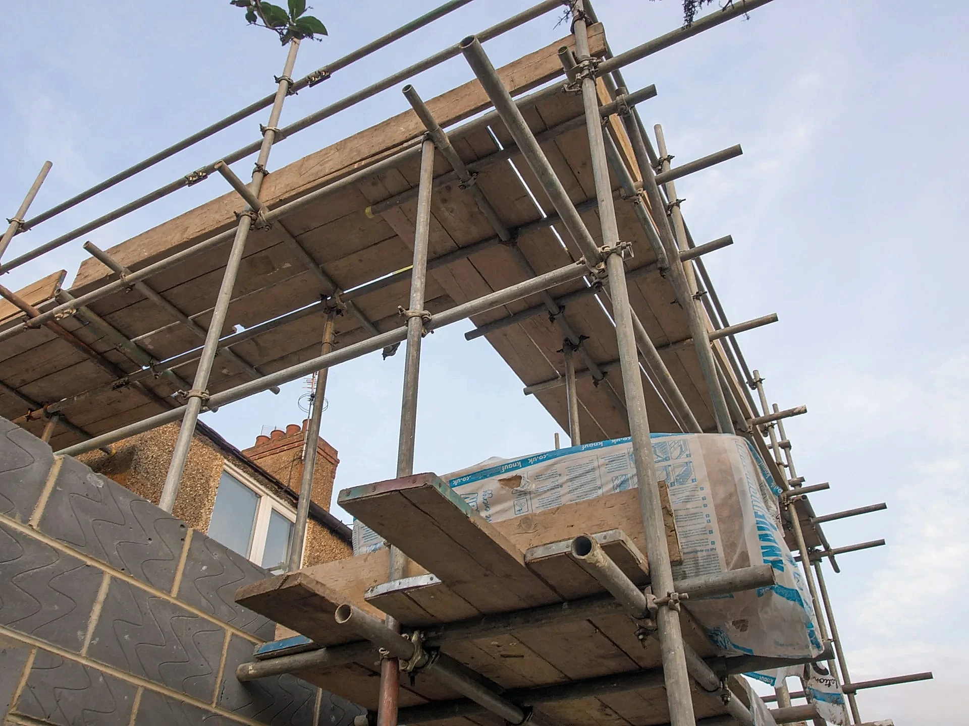 A house being constructed