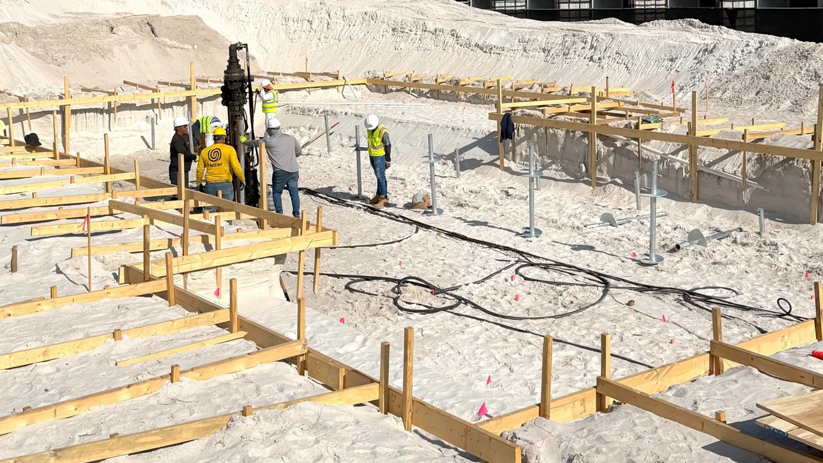 pre-construction helical piers