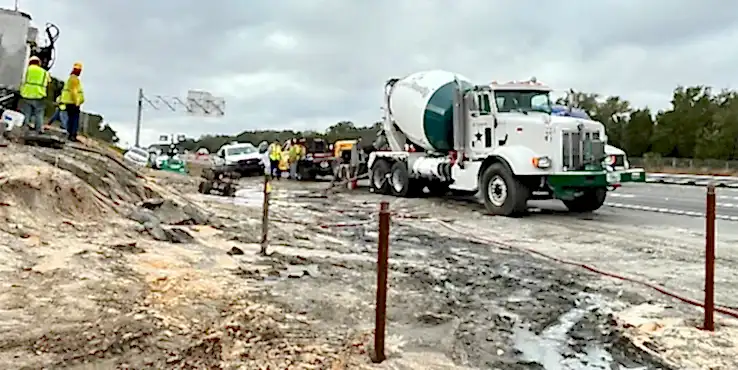 Compaction grouting for a sinkhole on I-4 highway in Florida.